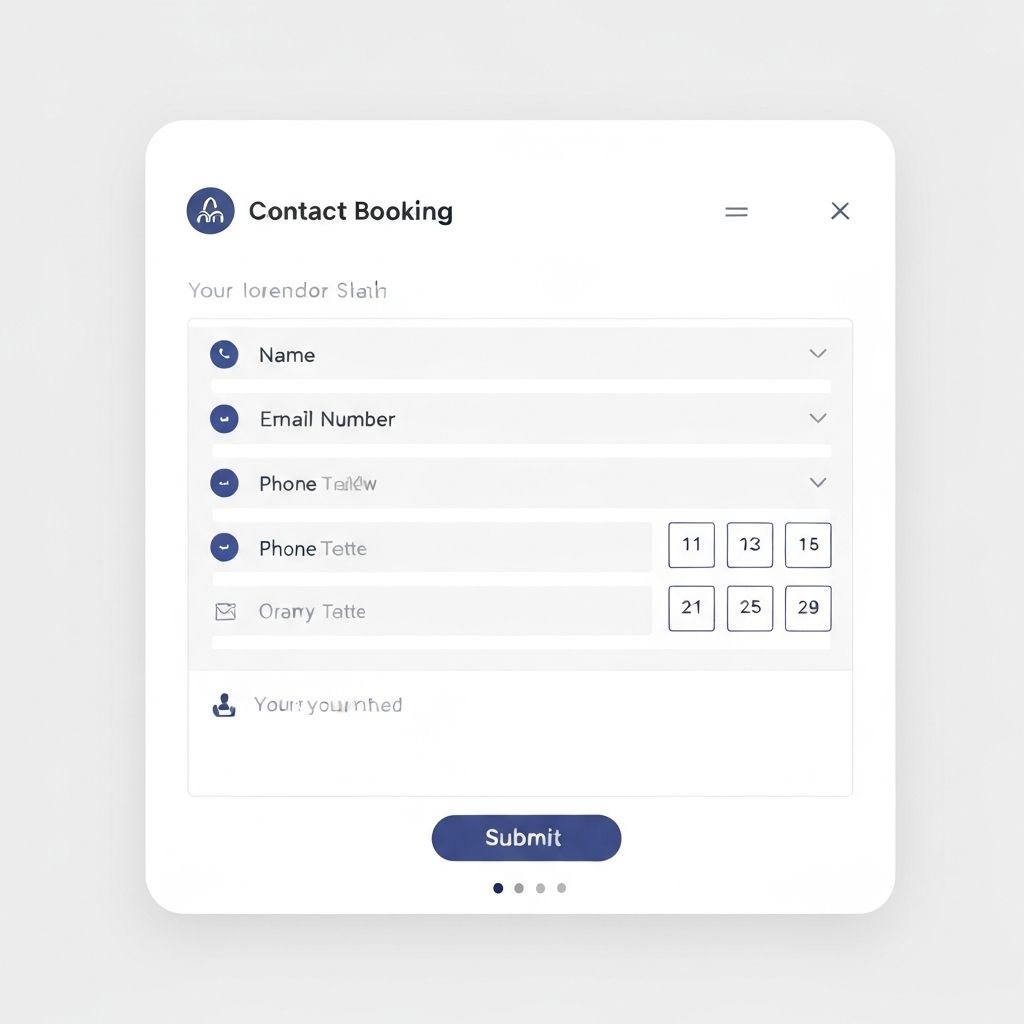 Ausgefülltes Kontaktformular mit Terminbuchung